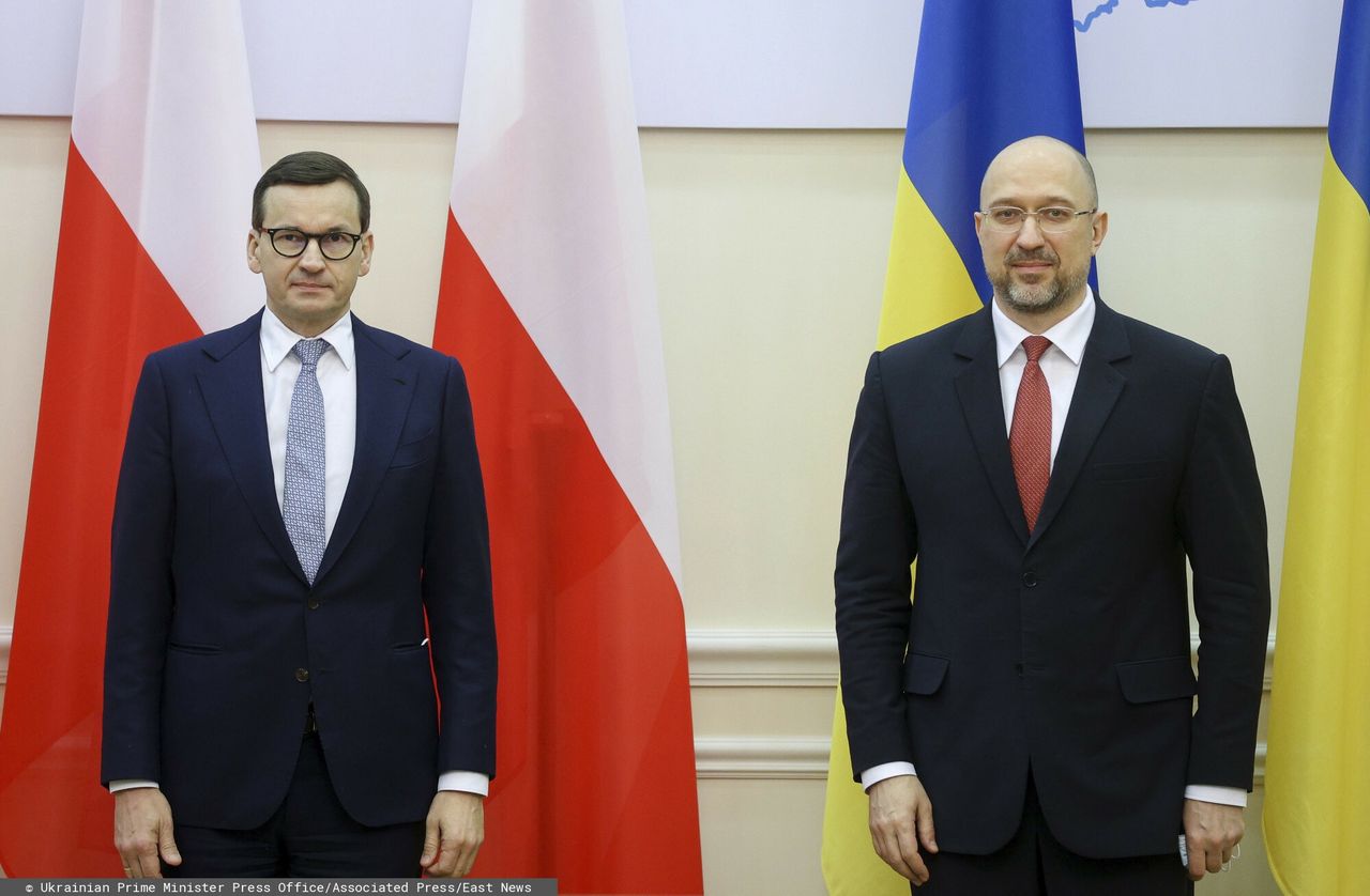 Mateusz Morawiecki w czasie wyjazdu do Ukrainy