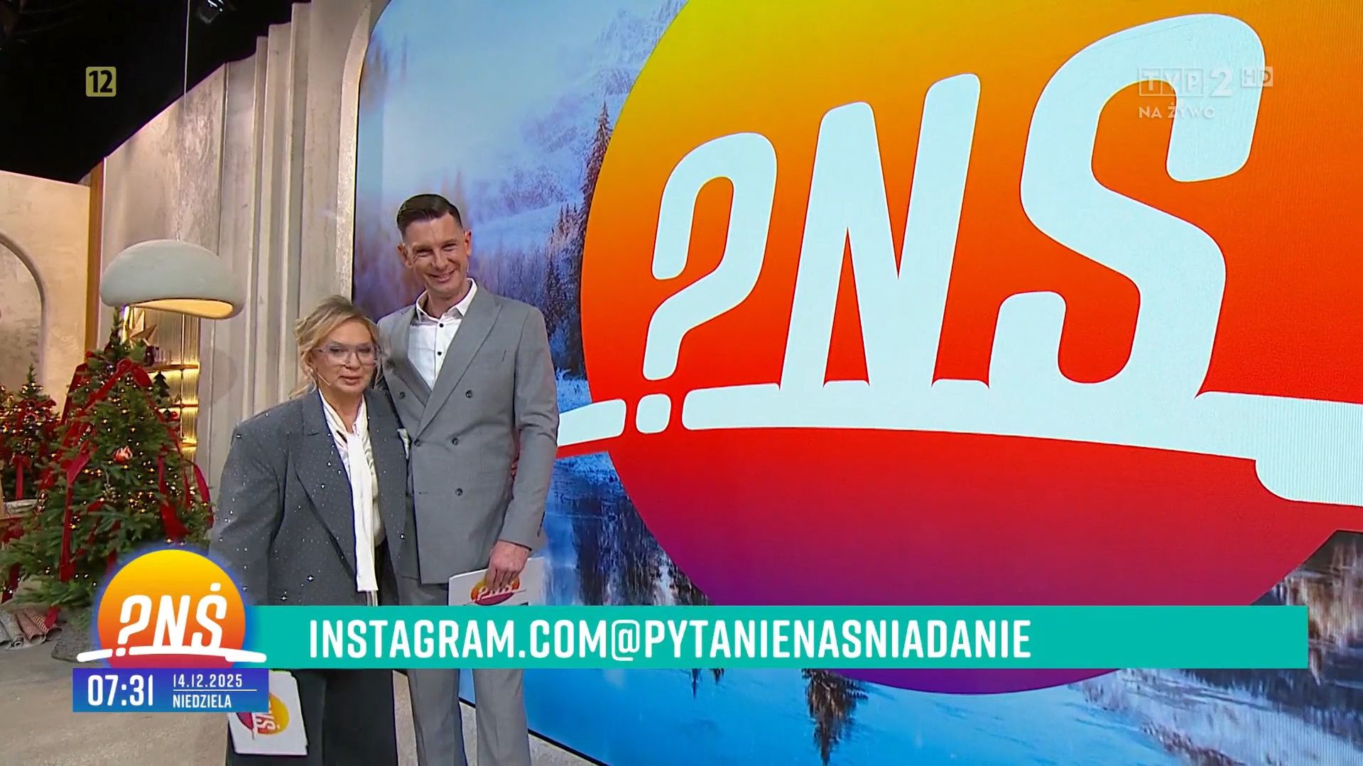 Marzena Rogalska i Łukasz Kadziewicz w "Pytaniu na śniadanie"