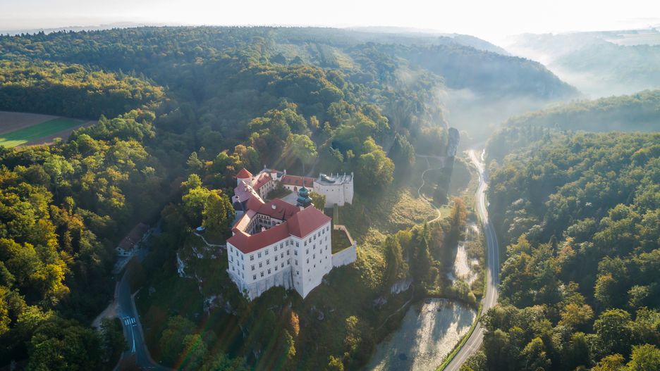 Pieskowa Skała z lotu ptaka