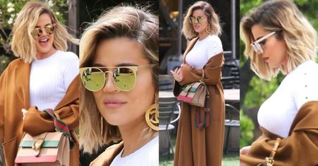 #TRENDY: Khloe Kardashian w karmelowym płaszczu