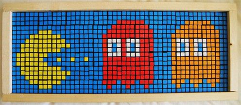 Space Invaders z 1330 kostek Rubika