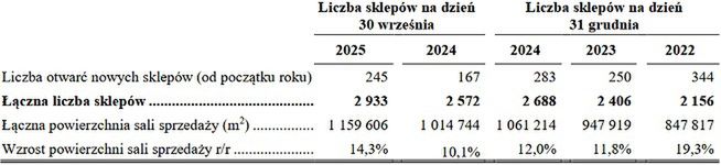 Wyniki grupy Dino Polska