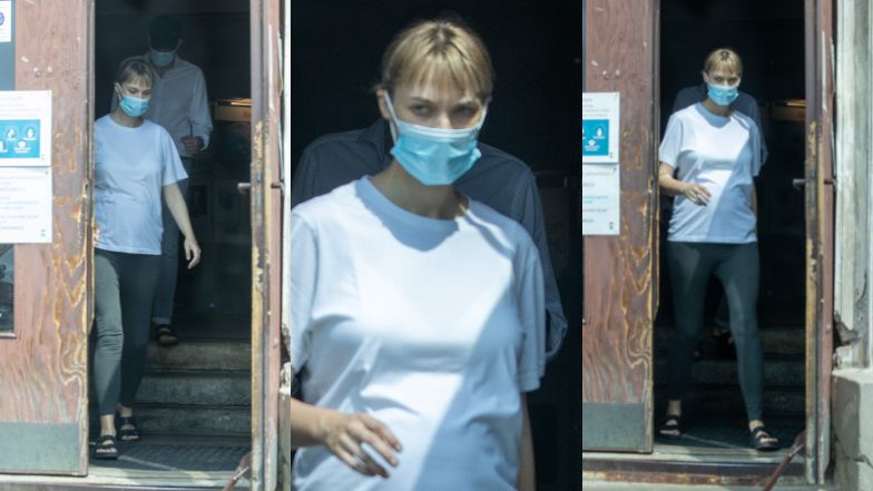 Troskliwy Krzysztof Ibisz towarzyszy ciężarnej żonie podczas wizyty u lekarza 