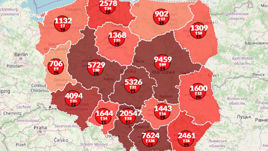 Koronawirus w Polsce. Aktualna mapa zakażeń