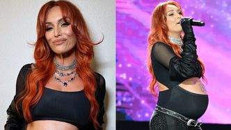 Ciężarna Joanna Lazer z Red Lips odsłoniła brzuch i ujawniła płeć dziecka na scenie w Sopocie