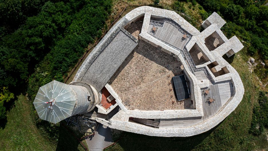 zamek, ruiny, tower, architektura, niebo, europa, widok z lotu ptaka, drzew, pola, gród, podróż, dron, djipoland, djinowysacz, szling, maciej g. szling