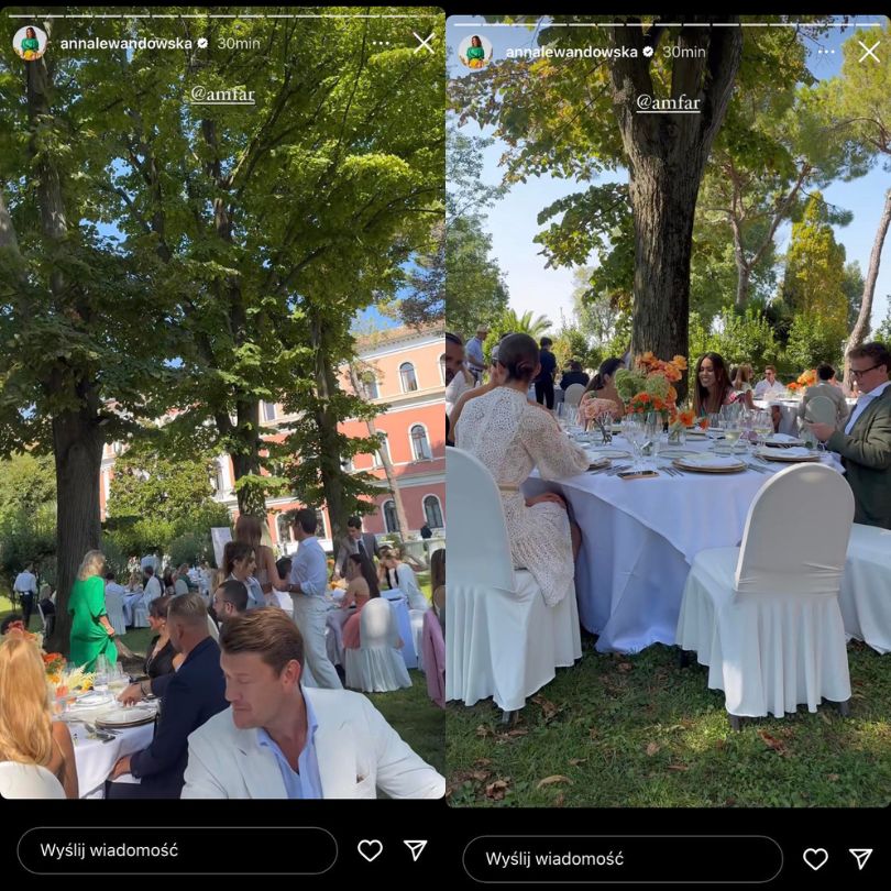 Anna Lewandowska na uroczystym lunchu w Wenecji