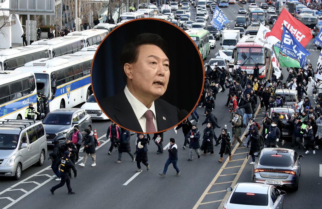 South Korea in political turmoil as president evades arrest