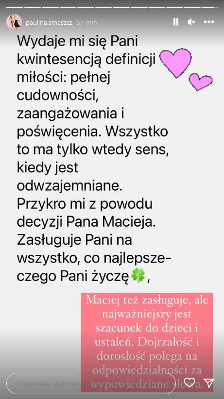 Paulina Smaszcz znów porusza temat Macieja Kurzajewskiego