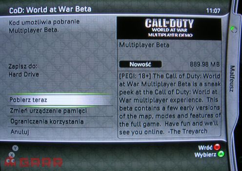 Call of Duty World at War - beta multi: gramy! 1