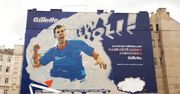 Wielki mural z Robertem Lewandowskim