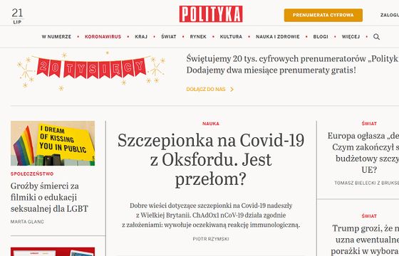 "Polityka" ma 20 tysięcy cyfrowych prenumeratorów