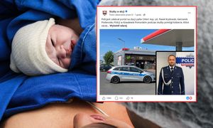 Zaczęła rodzić na Orlenie. Reakcja policjanta. "Dożywotnio bon na paliwo"