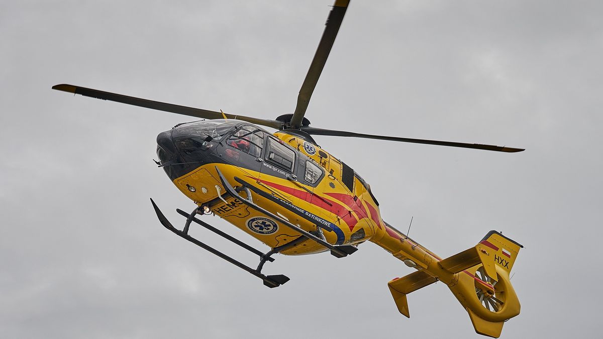 Ranną do szpitala zabrało Lotnicze Pogotowie Ratunkowe