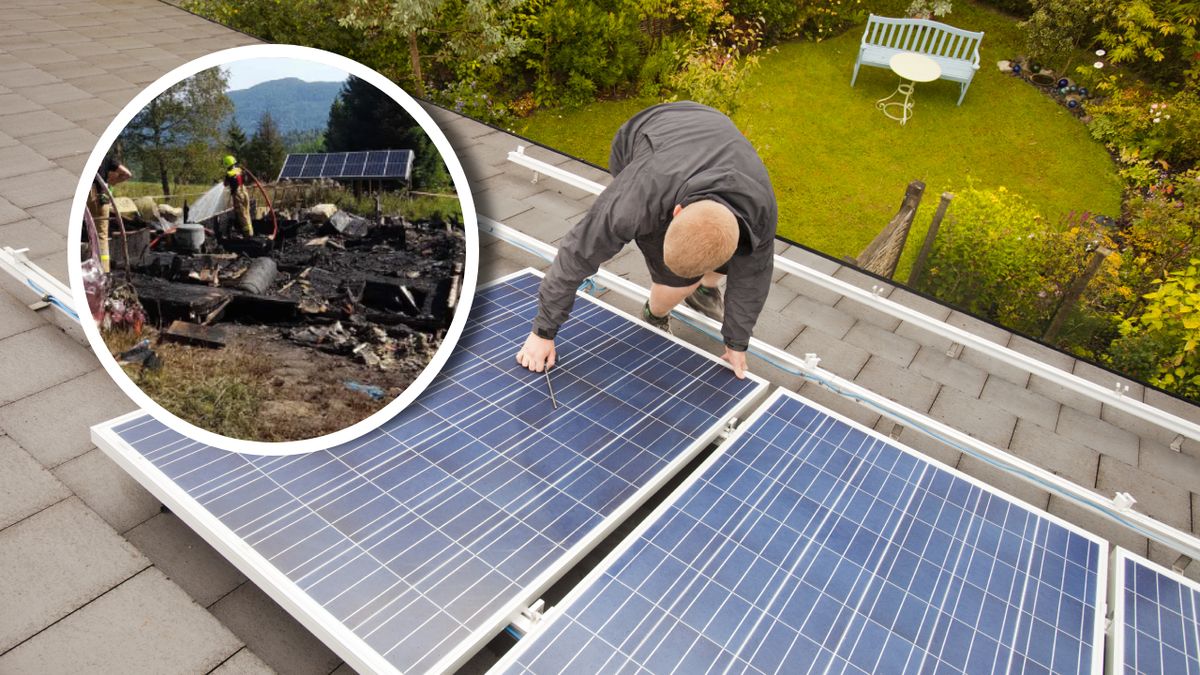 Nie udało się ocalić niczego z domu (zdjęcie mężczyzny instalującego panele jest ilustracyjne)