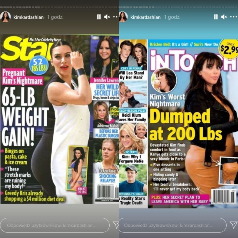 Kim Kardashian wspomina, jak media wyśmiewały jej ciążową sylwetkę