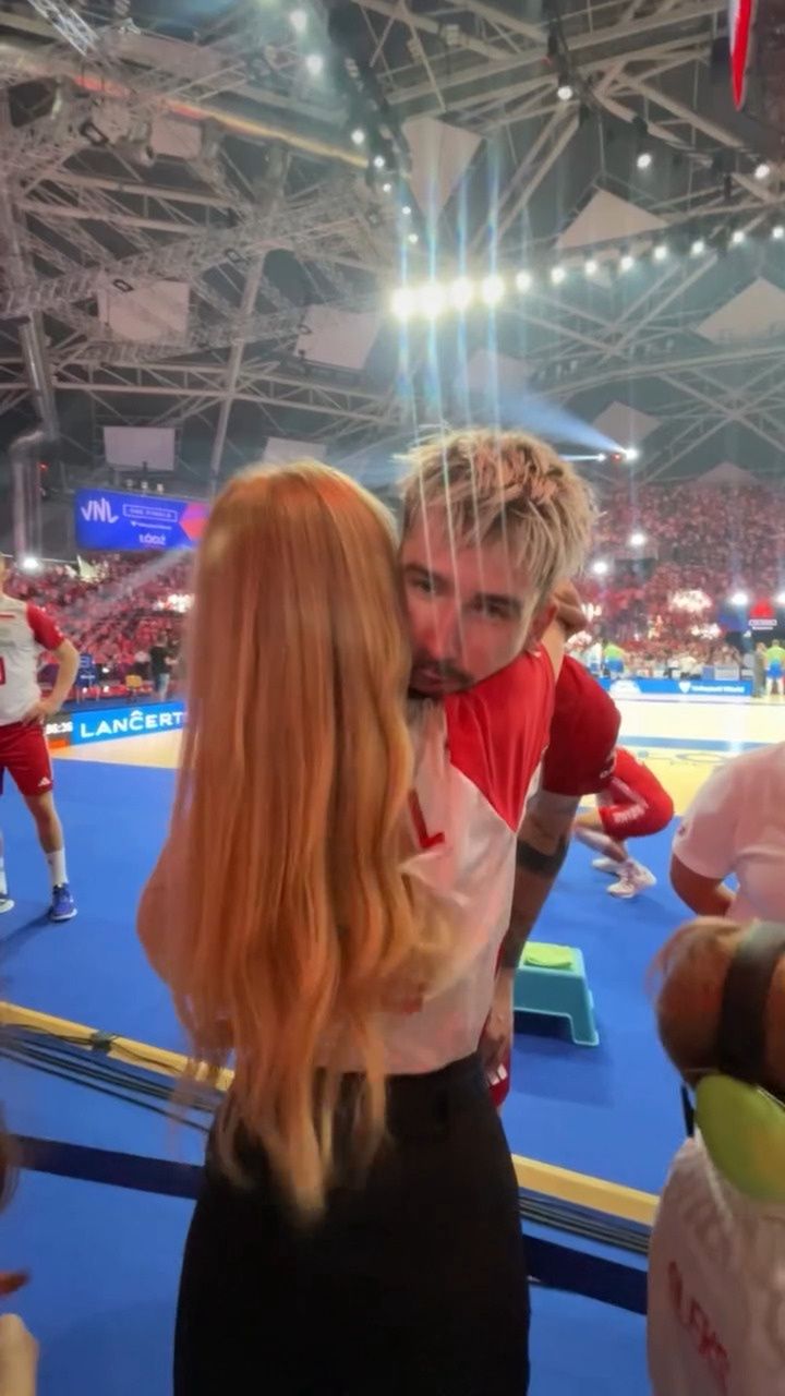 Tomasz Fornal i Sylwia Gaczorek tuż po meczu Polski ze Słowenią