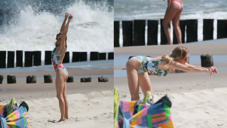 Lara Gessler i Piotr Szeląg z córką Neną