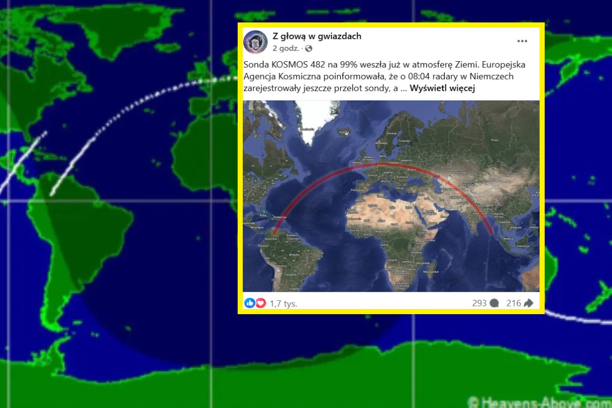 Co się stało z radziecką sondą Kosmos 482? Są nowe informacje