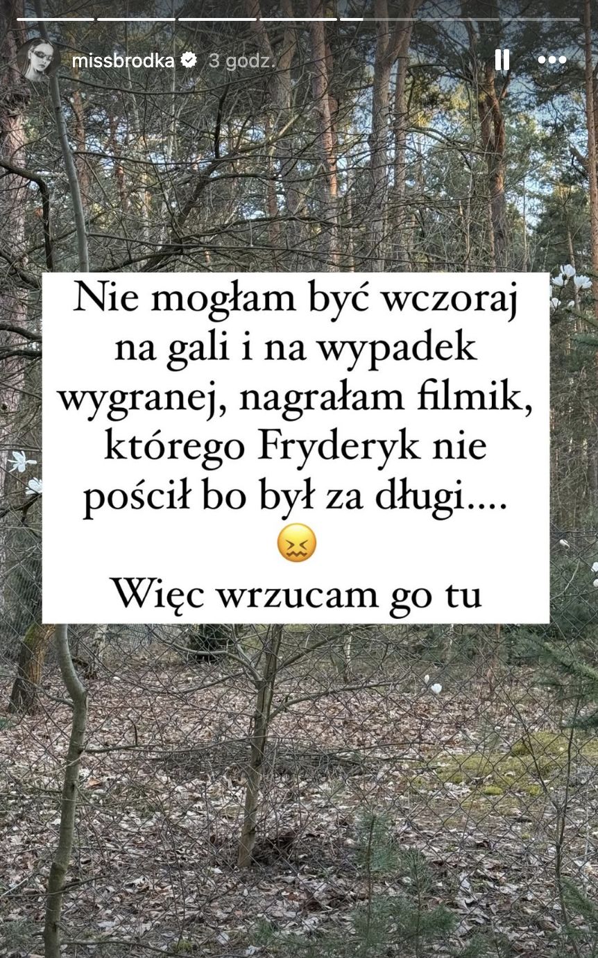 Na Fryderykach nie wyemitowano filmu Moniki Brodki