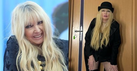 Maryla Rodowicz w mini i lateksowych kozakach eksponuje nogi i pyta nieśmiało: "DŻAGA?"