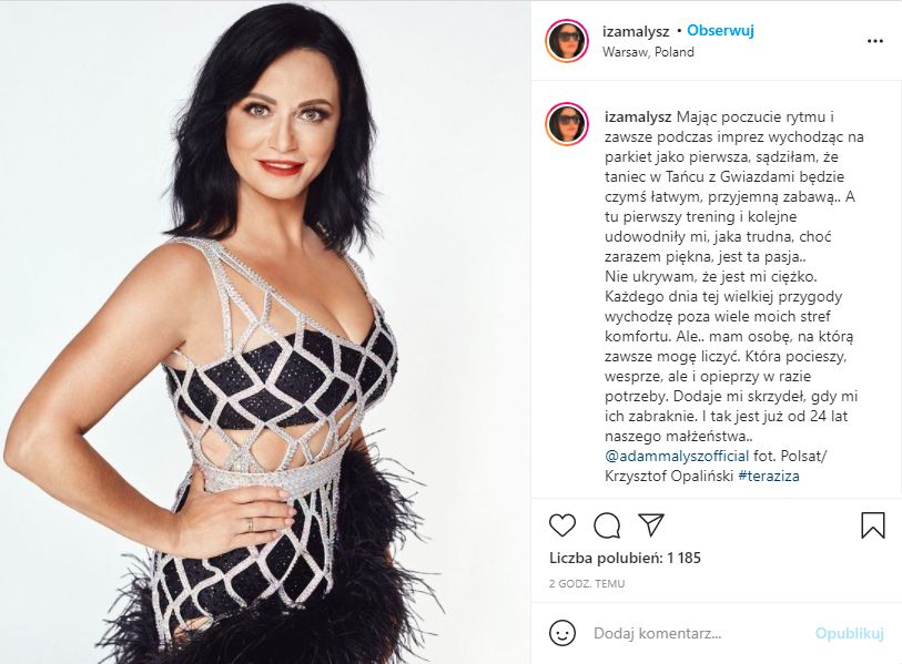 Post Izabeli Małysz na Instagramie 