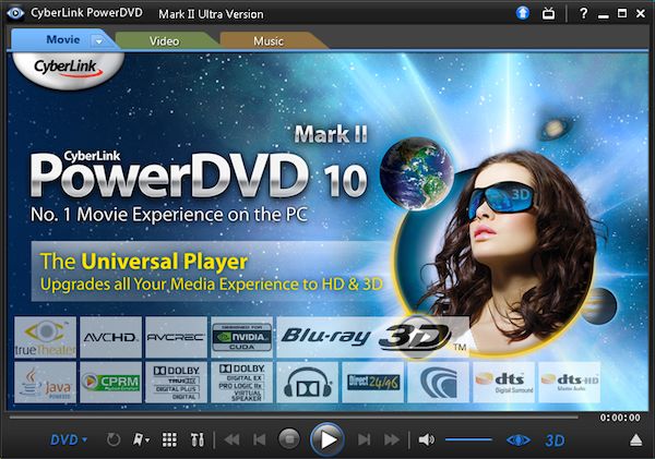 PowerDVD 10 Ultra 3D Mark II z obsługą Blu-ray 3D