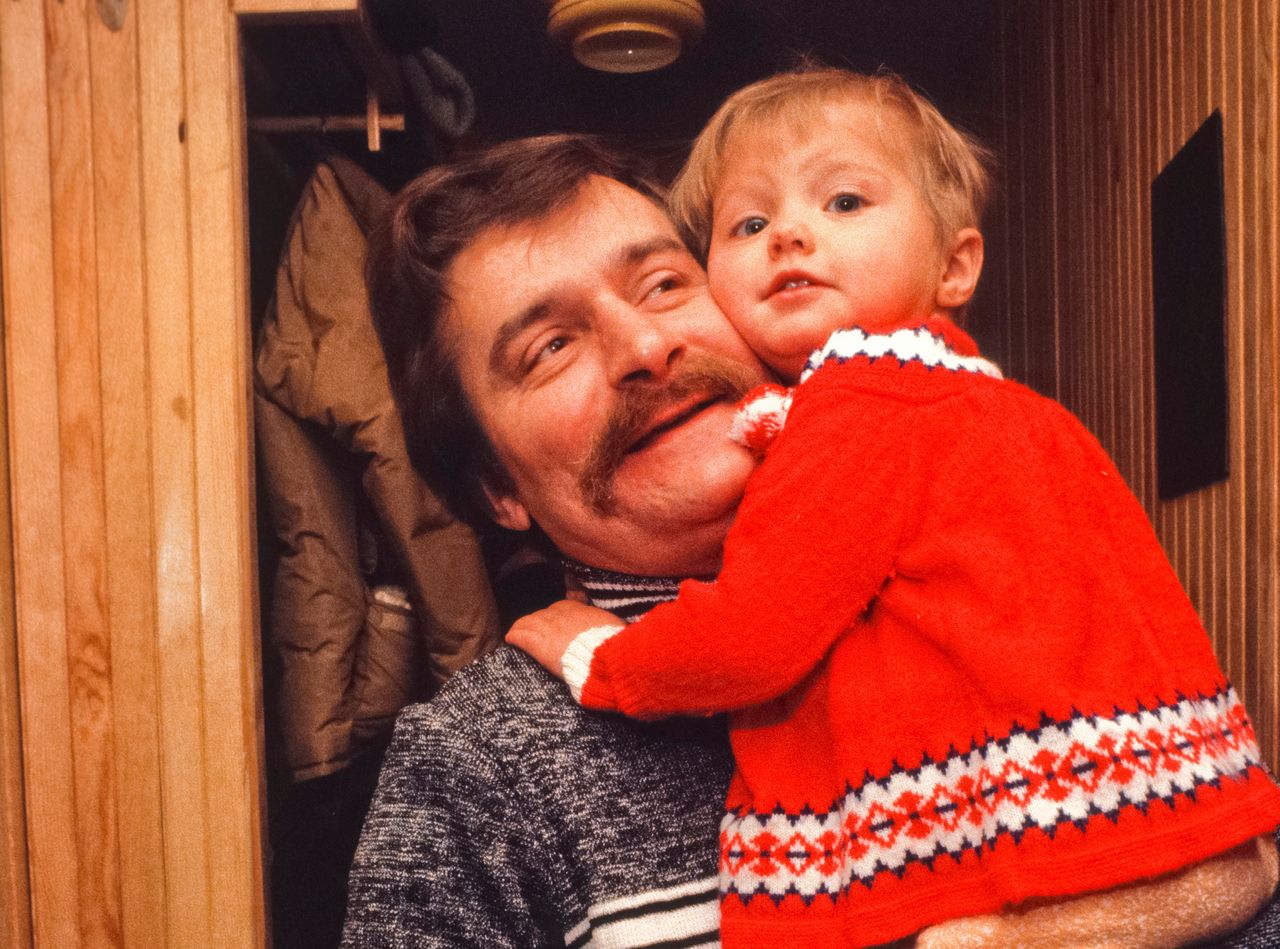Lech Wałęsa z córką Magdaleną