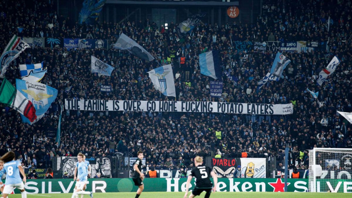 Getty Images / Matteo Ciambelli / baner kibiców Lazio Rzym