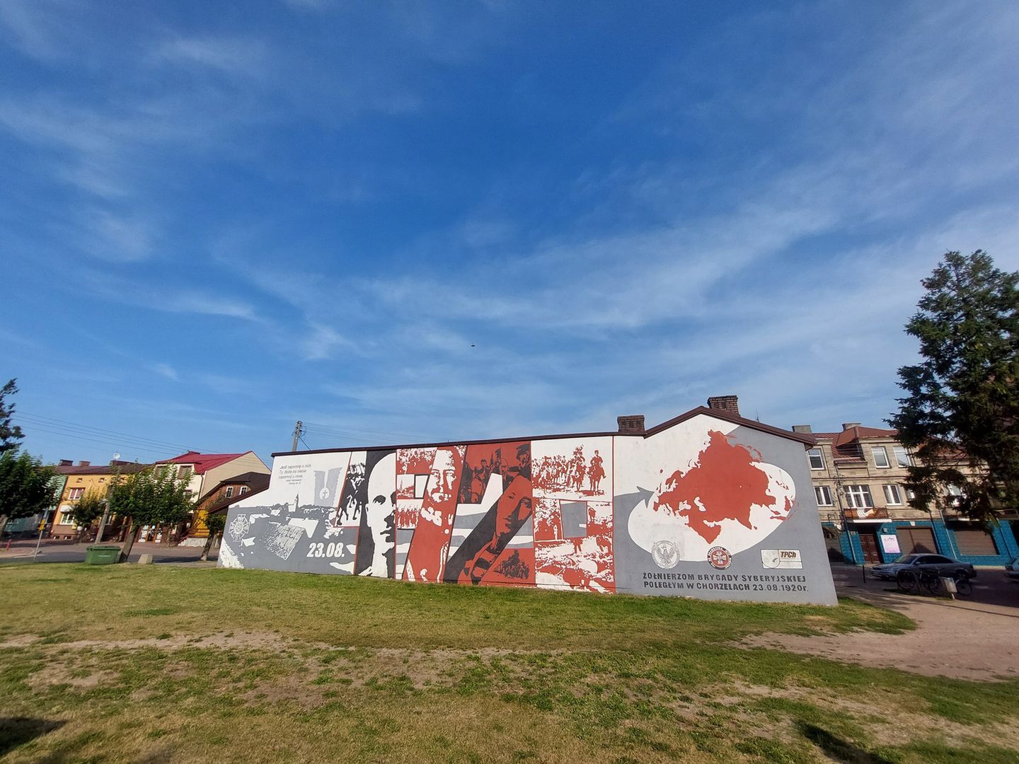 Mural, który widzą wszyscy przejeżdżający przez Chorzele
