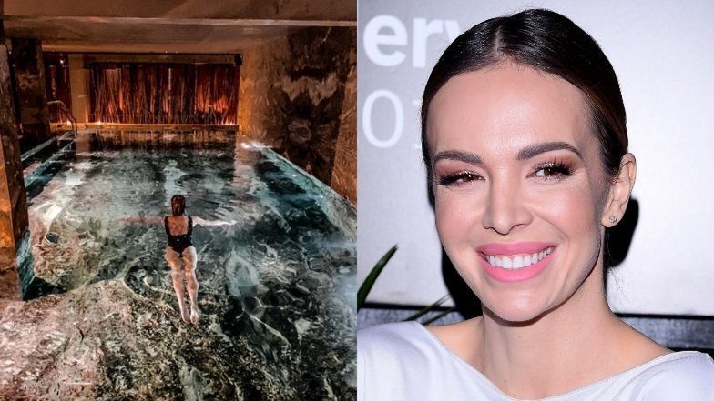 Anna Wendziowska relaksuje się w hotelowym basenie