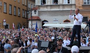 Wiec z Tuskiem. Wiemy, jaka frekwencja w Warszawie