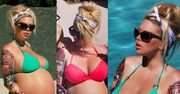 Jenna Jameson pokazuje wielki brzuch w bikini (FOTO)