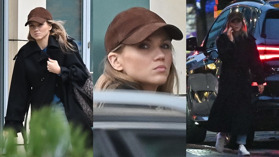 Agnieszka Kaczorowska załatwia sprawy na mieście