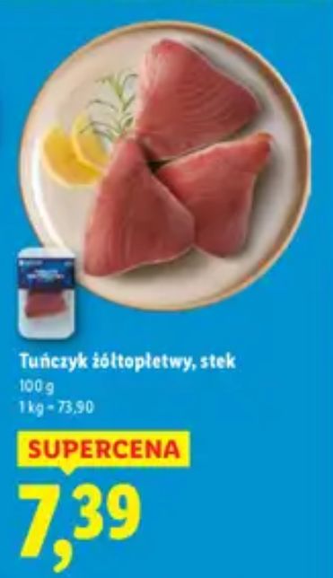 Stek z tuńczyka dostępny w promocji w Lidlu i Biedronce