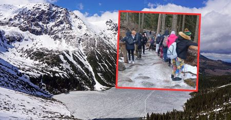 Tak wybrali się zimą nad Morskie Oko. Wideo wzbudziło sensację