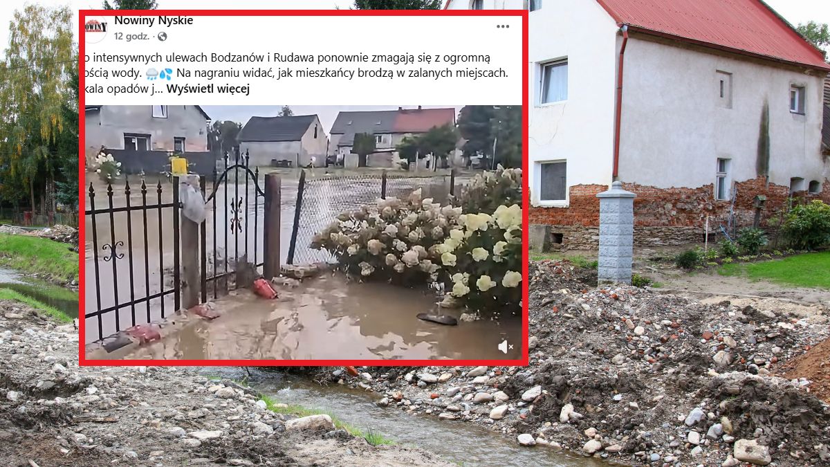 Zdj. w tle ukazuje zniszczenia po powodzi w 2024 r.