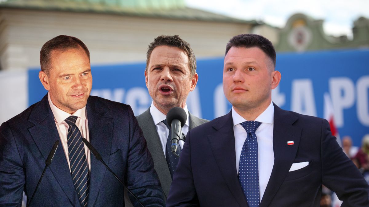 Karol Nawrocki, Rafał Trzaskowski i Sławomir Mentzen