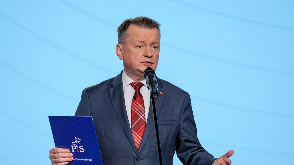 Warszawa, 27.01.2025. Przewodniczący KP PiS Mariusz Błaszczak na konferencji prasowej w siedzibie Prawa i Sprawiedliwości przy ul. Nowogrodzkiej w Warszawie, 27 bm. (sko) PAP/Paweł Supernak