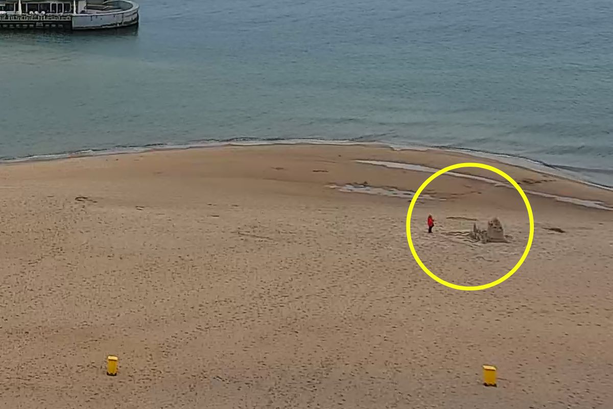 Ujęcie z plaży w Kołobrzegu.