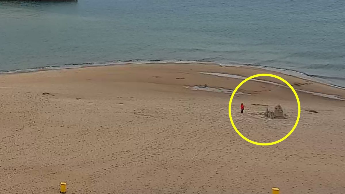 Ujęcie z plaży w Kołobrzegu.