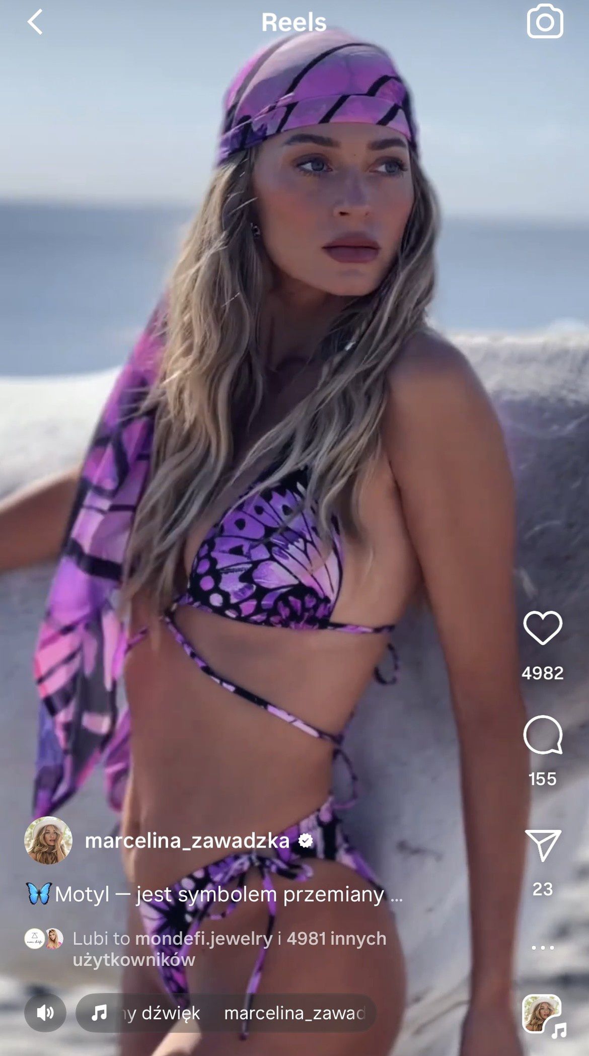 Marcelina Zawadzka w "motylkowym" bikini