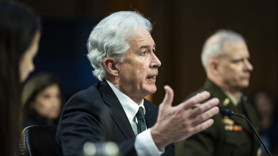WASHINGTON, DC - MARCH 10: CIA Director William Burns speaks during a Senate Intelligence Committee hearing on worldwide threats as Russia continues to attack Ukraine, on Capitol Hill on Thursday, March 10, 2022 in Washington, DC. (Photo by Jabin Botsford/The Washington Post via Getty Images)