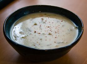 Zupa krem z ziemniaków przygotowana z dodatkiem wody 1:1