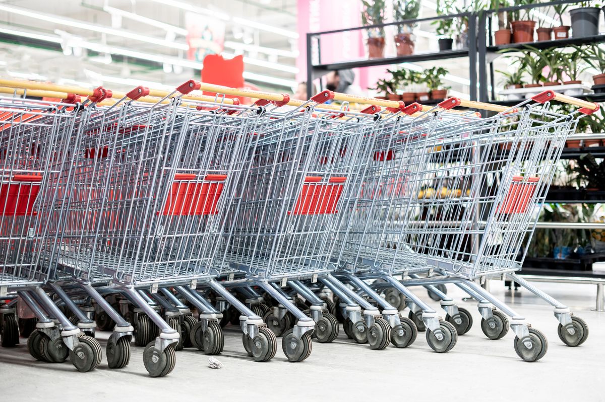 A broken wheel on a shopping cart is no accident