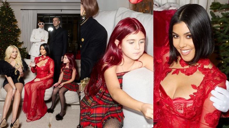 9-letnia córka Kourtney Kardashian ZACHWYCIŁA internautów na świątecznych zdjęciach. Zaprezentowała... NOWY KOLOR włosów!