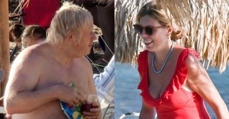 Boris Johnson przyłapany na urlopie: chipsy, piwko i o 23 lata młodsza żona