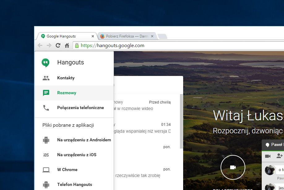 Komunikator Hangouts nareszcie dostępny w wersji webowej