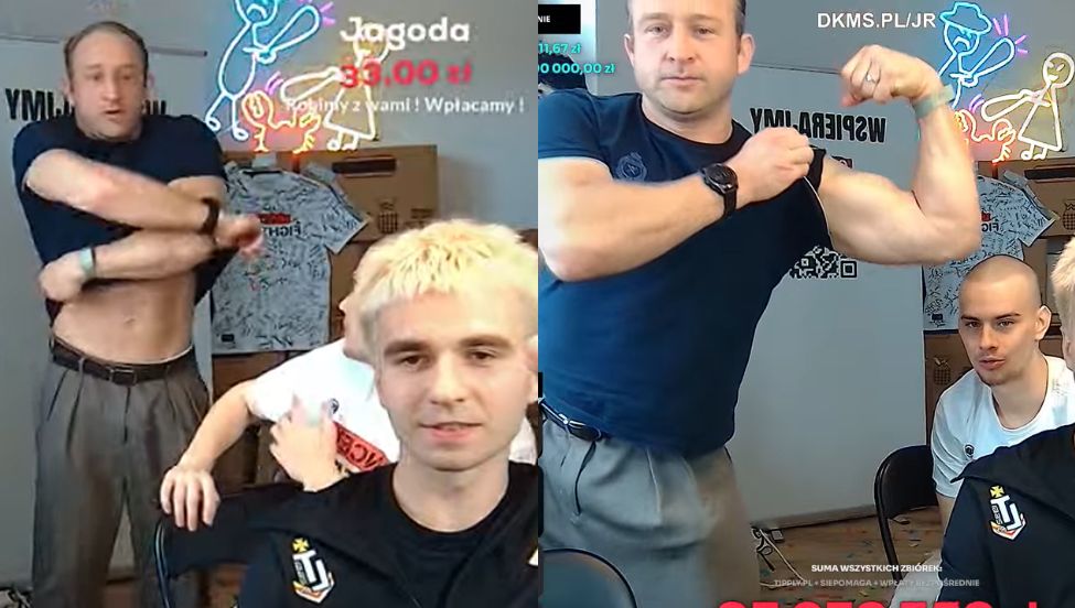 Borys Szyc na transmisji charytatywnej u Łatwoganga