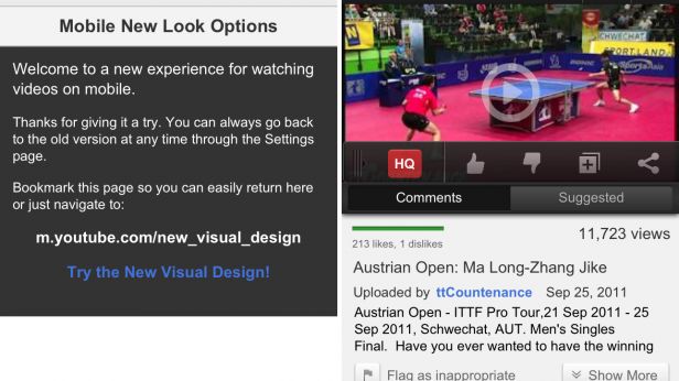 Nowy wygląd przeglądarkowego YouTube'a dla iOS 1